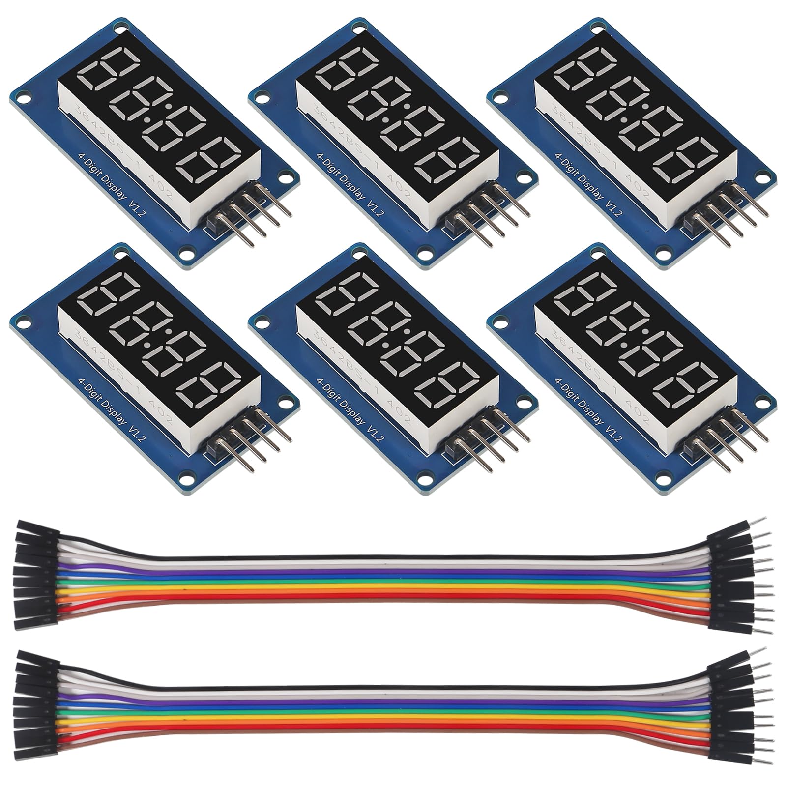 tontonページ Amazon.com: 6pcs 4 Digit 7 Segment Digital Tube LED Display Board